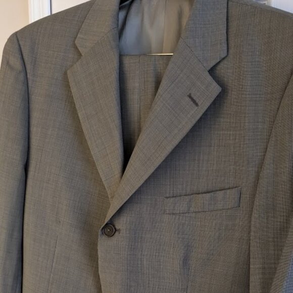 LOUIS DELL’OLIO Men's Suit 100% Wool Beige Size 44R - Picture 4 of 15